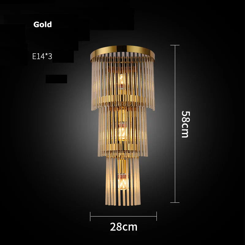 DecorBites™ Crystal LED Wall Sconce Light for Bedroom and Corridor