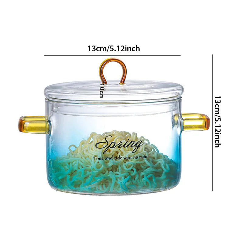 Gradient Glass Saucepan Pot