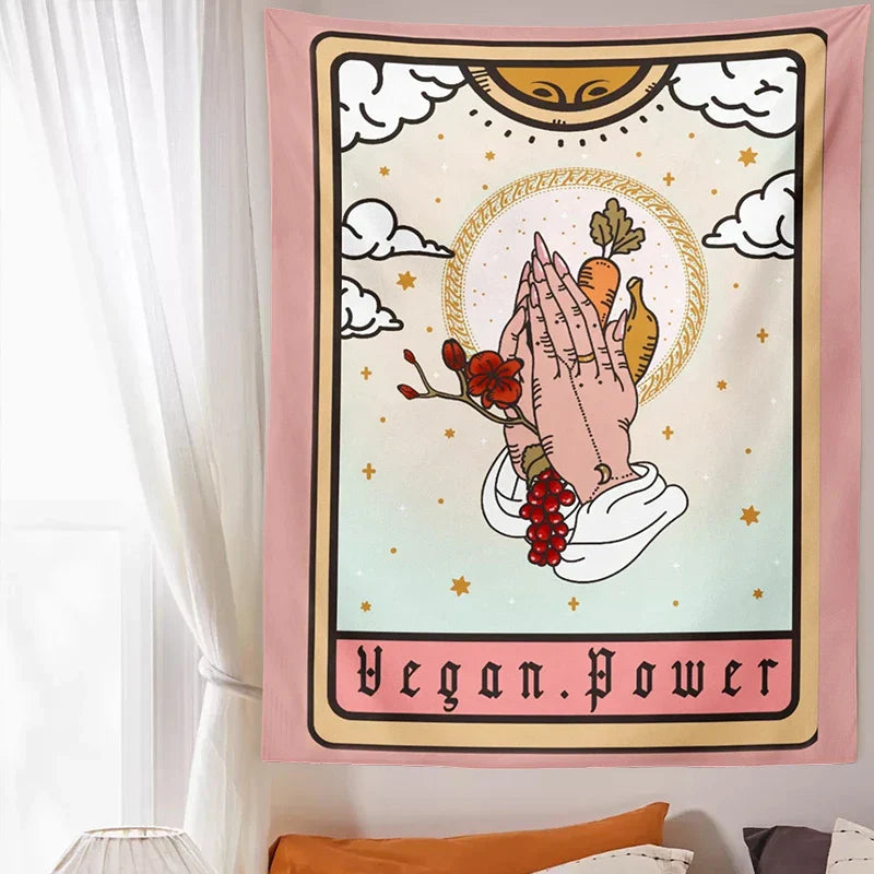 Decobites Sun Tarot Tapestry Wall Hanging: Boho Witchcraft Decor for Home, Dorm, Girls.