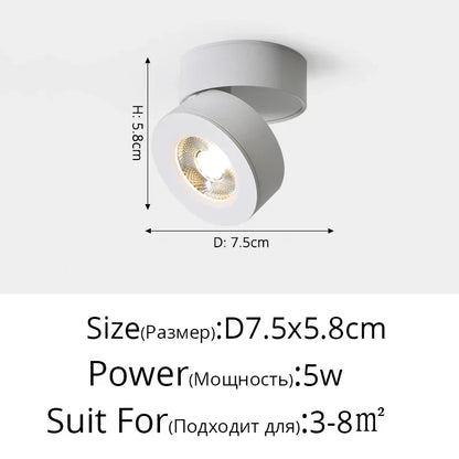 DecorBites™ LED Adjustable Angle Spotlight Ceiling Lights for Background Wall and Aisle