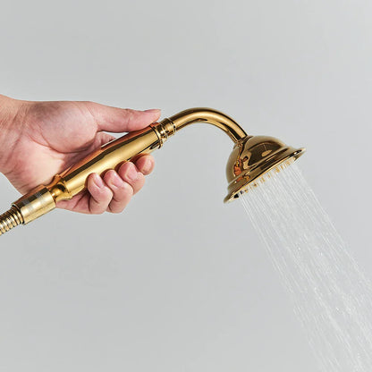 DecorBites™ Golden Bird Freestanding Bathtub Faucet with Dual Crystal Handles