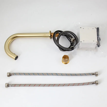 DecorBites™ Brushed Gold Touch Sensor Basin Faucet - Automatic Bathroom Sink Mixer Tap