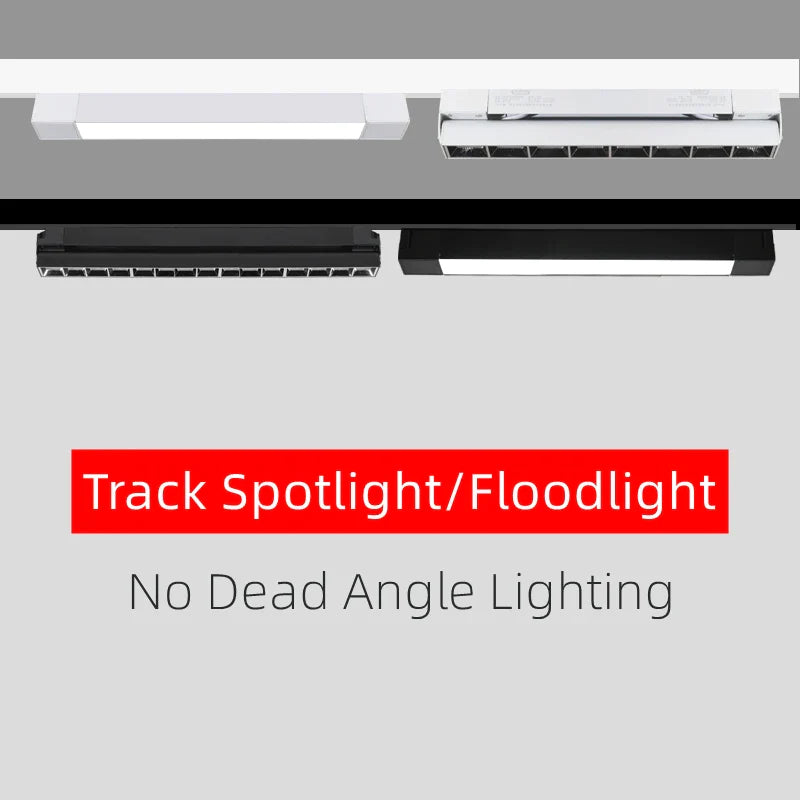 DecorBites™ LED Track Lamps: Modern 20/30W Ceiling Rail Floodlight for Living Room, Store Lighting