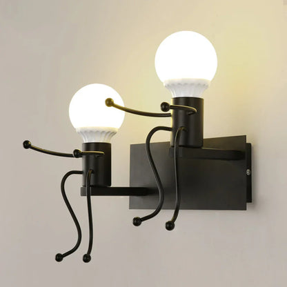 DecorBites™ Little Iron Man Cartoon Wall Sconce for Kids Room, Bedroom, Kitchen - Modern Design