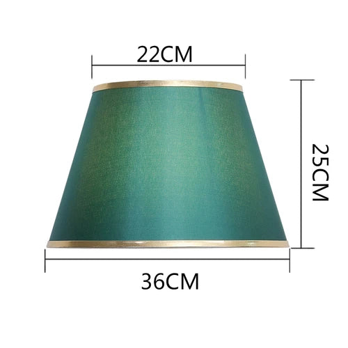 DecorBites™ Golden Edge Large Cloth Lampshade Cover for Bedroom Bedside Floor Lamp