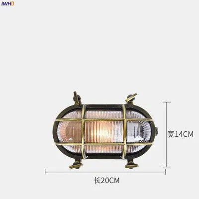 DecorBites™ Industrial Outdoor Wall Lamp Waterproof LED Wall Light for Porch Garden Balcony