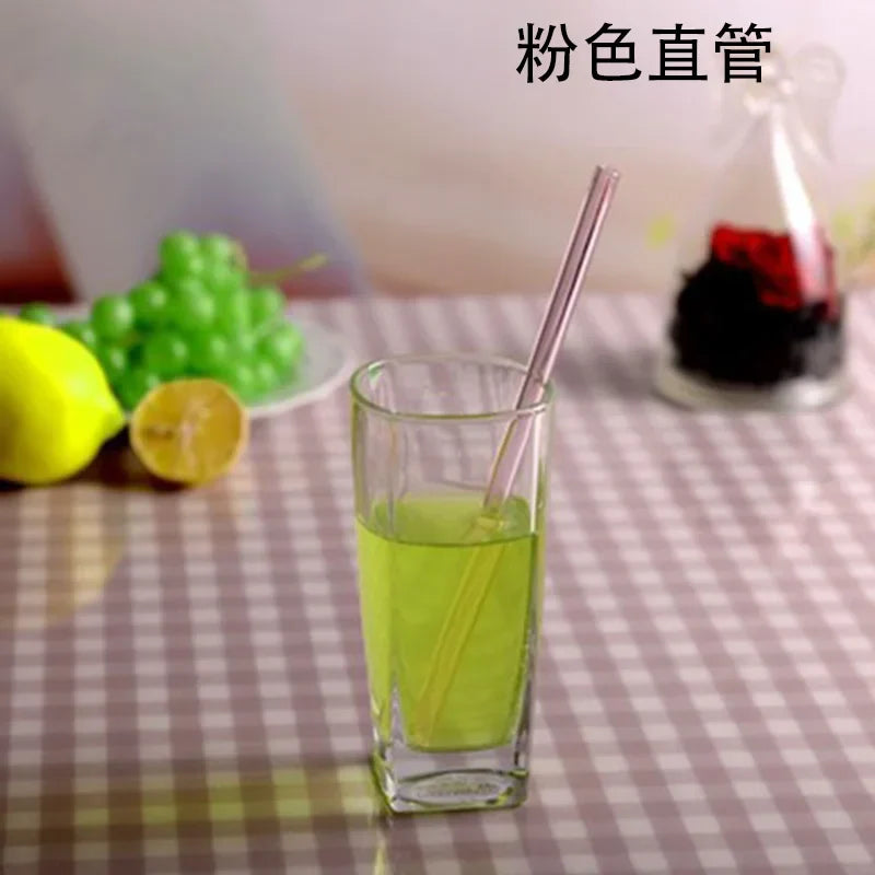 DecorBites™ Glass Drinking Straw: Eco-Friendly & Colourful Bar Accessory