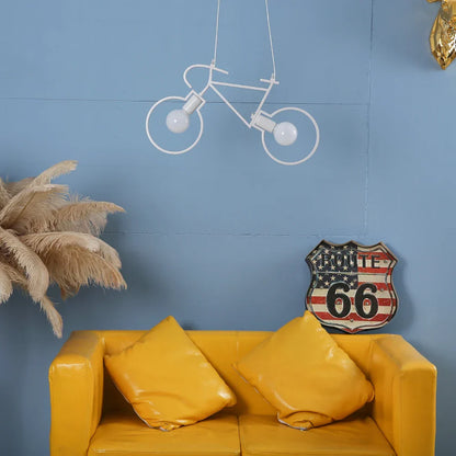 DecorBites™ Iron Bicycle Pendant Light chandelier - Industrial Ceiling Decor for Living Room