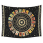 Decobites Tarot Card Tapestry: Zodiac Wheel & Major Arcana Sun Moon Wall Hanging