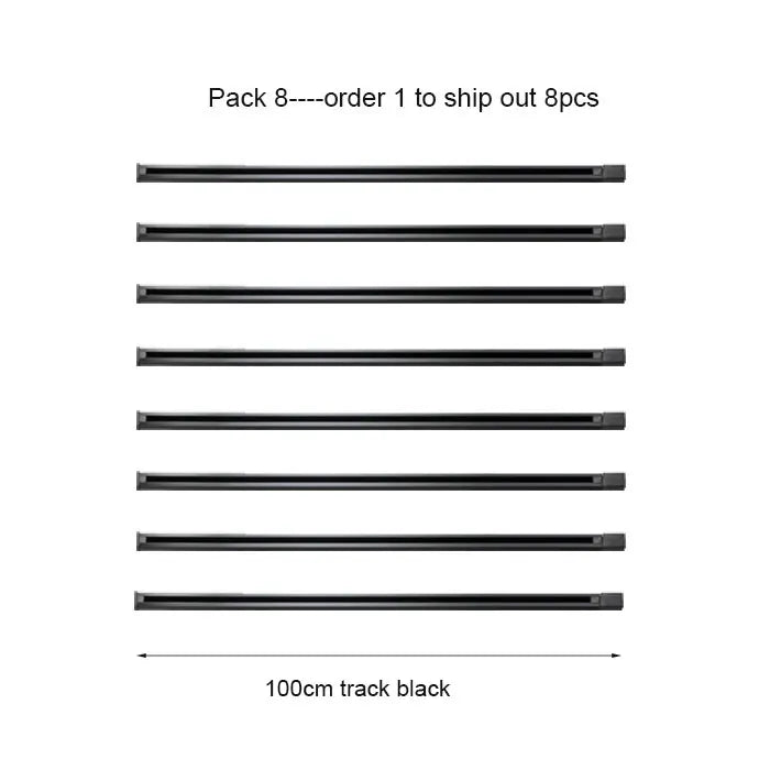 DecorBites™ 100cm Black White Track for Track Lights Aluminum Rail Part