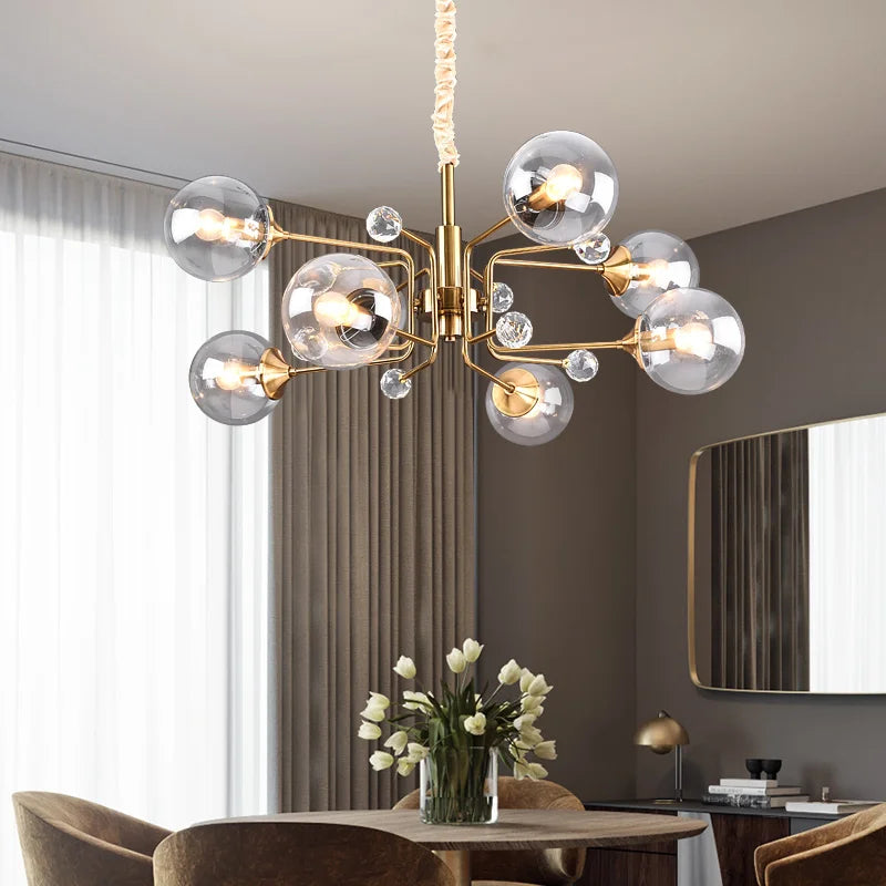 Decorbites™ Glas-Blase-Kronleuchter: Vintage-Industrial-Lampe für Wohnzimmer, Küche und Kücheninsel
