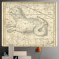 Decobites Medieval Map Bohemian Tapestry Wall Hanging for Home Decor