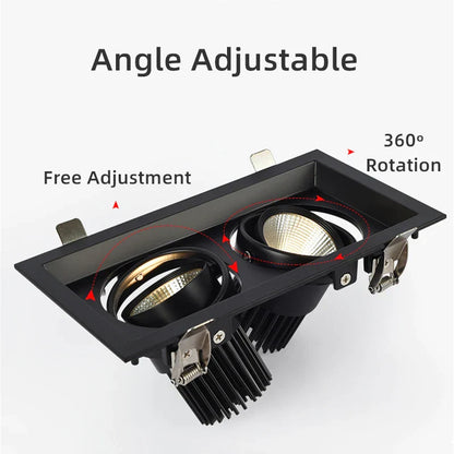 DecorBites™ Double Ring LED Ceiling Downlights GU10 MR16 Base Spot Lamps Holder Bracket