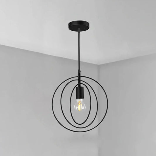 DecorBites™ Industrial Chandelier Vintage Metal Ceiling Lighting for Living Room Restaurant