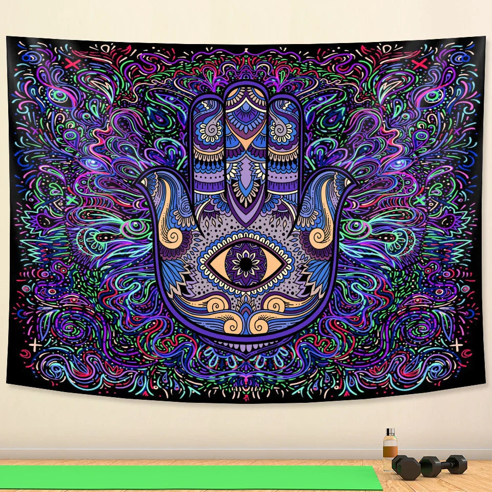 Decobites Mandala Witchcraft Tapestry Wall Hanging Yoga Mat Bohemian Sofa Blanket