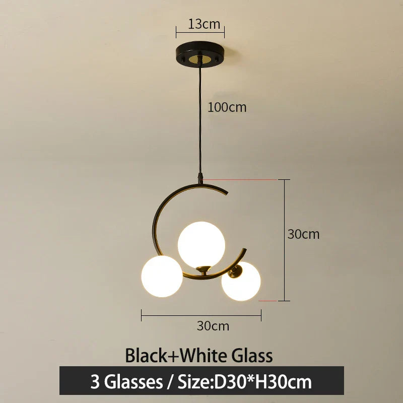 DecorBites™ Glass Ball Pendant Light | Modern Nordic G9 LED Lamp for Living Room & Bedroom
