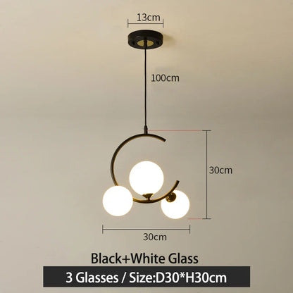 DecorBites™ Glass Ball Pendant Light | Modern Nordic G9 LED Lamp for Living Room & Bedroom