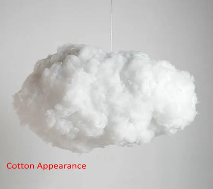 DecorBites™ Cloud Pendant Lamp: Creative White Cotton LED Hanging Light for Kids and Coffee Room