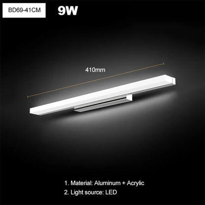 DecorBites™ LED Acrylic Wall Lamp for Bathroom & Bedroom, Modern Simplicity, Anti-fog Sconces