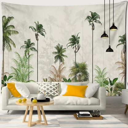 Tapiz DecorBites™ Banana Tree Mist para colgar en la pared, estilo boho hippie, de poliéster.