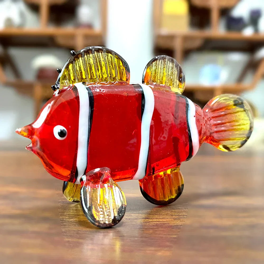 Figuras de peces tropicales de cristal DecorBites™ | Decoración moderna para el hogar soplada a mano