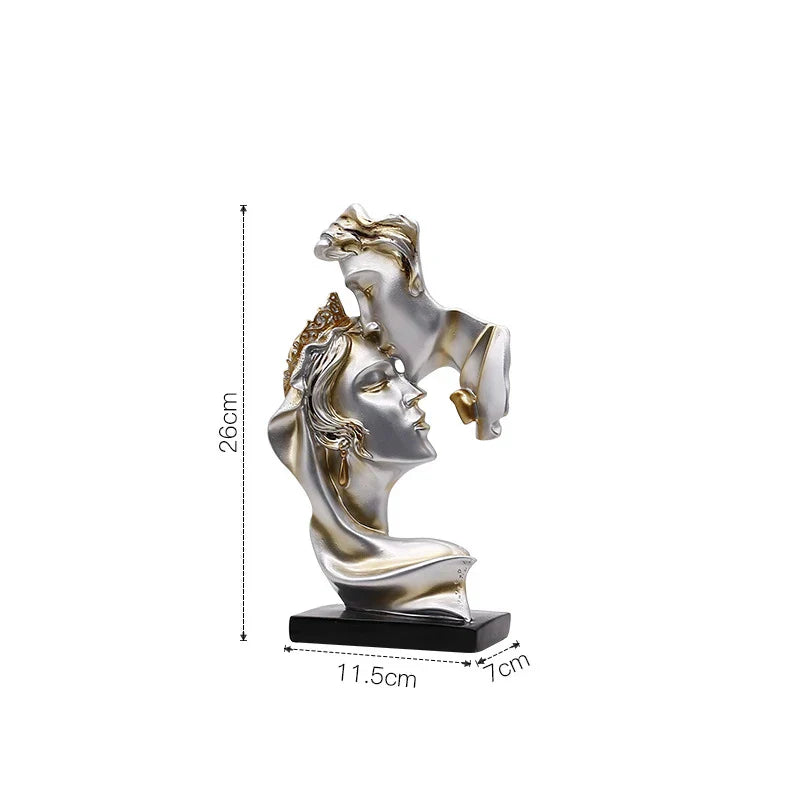 DecorBites™ Gold Resin Sculpture | Nordic Luxury Technology Decor for Home & Office