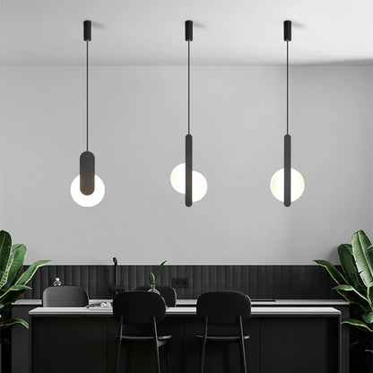 Nordic Minimalist Metal Bedside Pendant Light