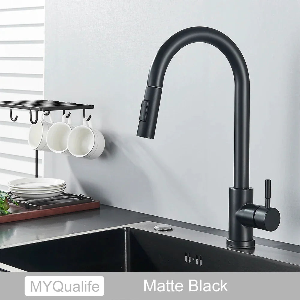 DecorBites™ Gold Kitchen Faucet with Touch Sensor Control for Sensitive Mixer Experience