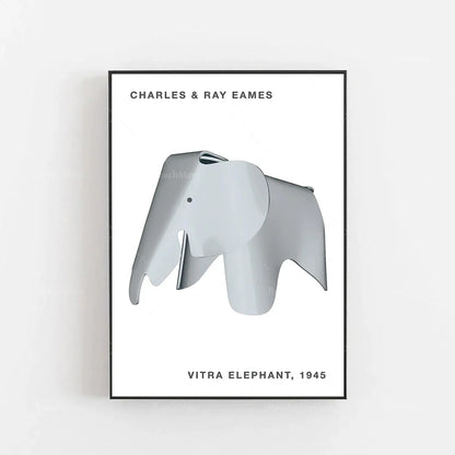 DecorBites™ Elephant Bauhaus Canvas Print for Children's Room Wall Decor