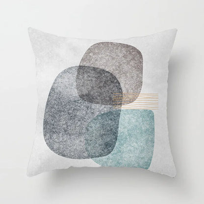 غطاء وسادة مطبوع عليه غرز هندسية من DecorBites™ - وسادة مكتب عصرية بسيطة