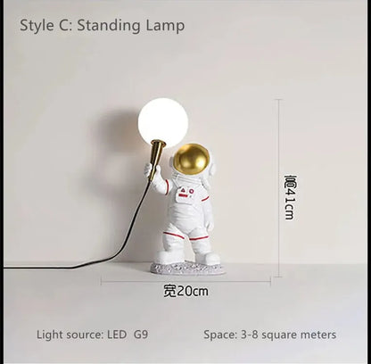 DecorBites™ Astronaut LED Desk Lamp - Modern Resin Space Man Table Light