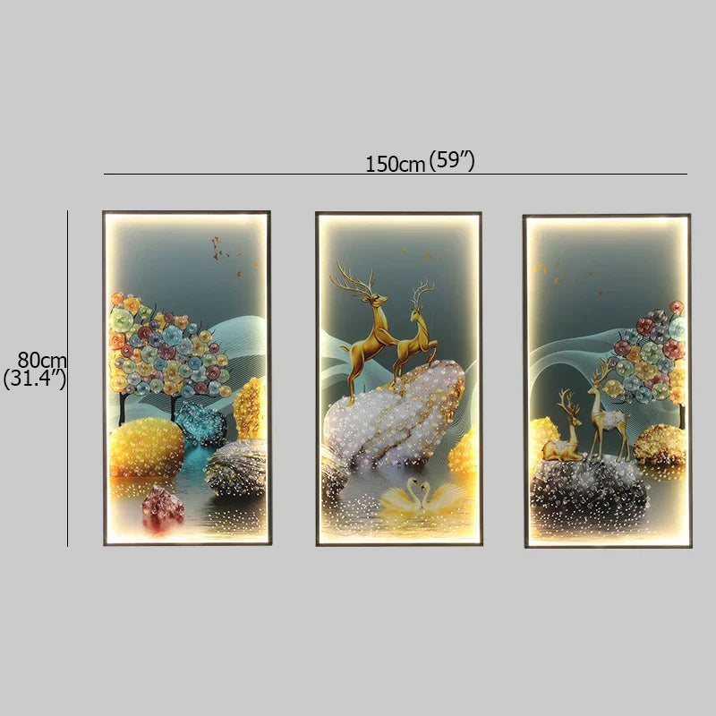 DecorBites™ Landscape Painting LED Wall Sconces Suite