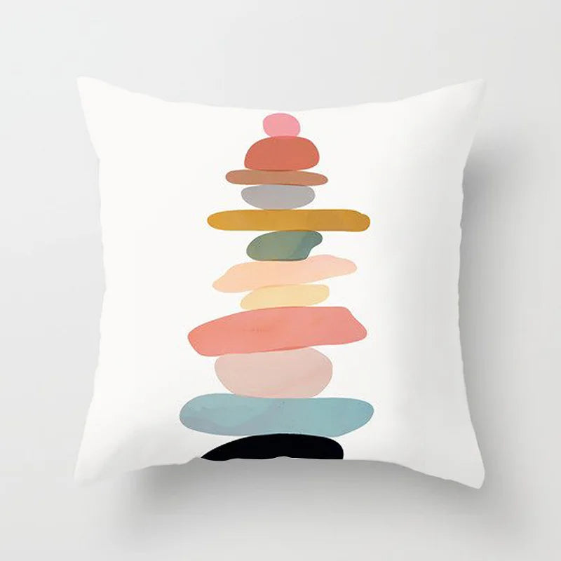 غطاء وسادة مطبوع عليه غرز هندسية من DecorBites™ - وسادة مكتب عصرية بسيطة