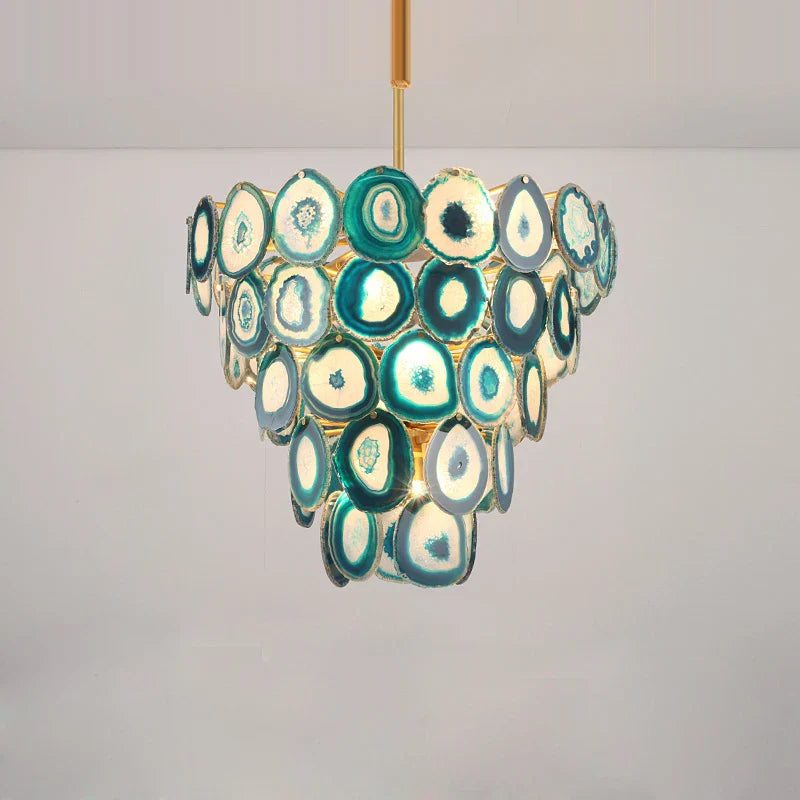 DecorBites™ Agate Designer LED Chandelier for Foyer & Dining Room