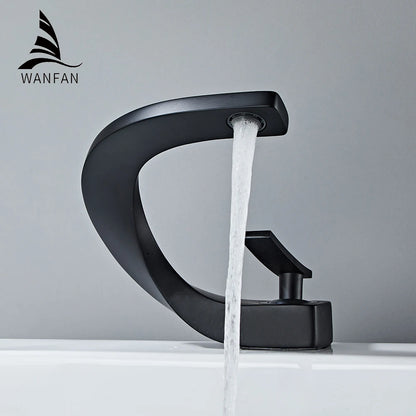 Basin Faucets Modern Bathroom Mixer Tap Brass Washbasin Faucet Single Handle Single Hole Elegant Crane For Bathroom 855915