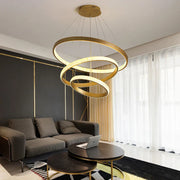 Decorbites™ Lámpara de Araña Círculo Dorado Creativa Iluminación LED Moderna para Interiores