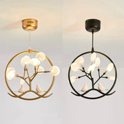 Chandelier de Bola de Vidrio Dorado Decorbites™ Diseño Nórdico para Hogar Comedor Cocina Restaurante Pasillo