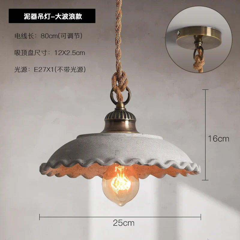DecorBites™ Cement Loft Style Industrial Pendant Light LED Luminaria