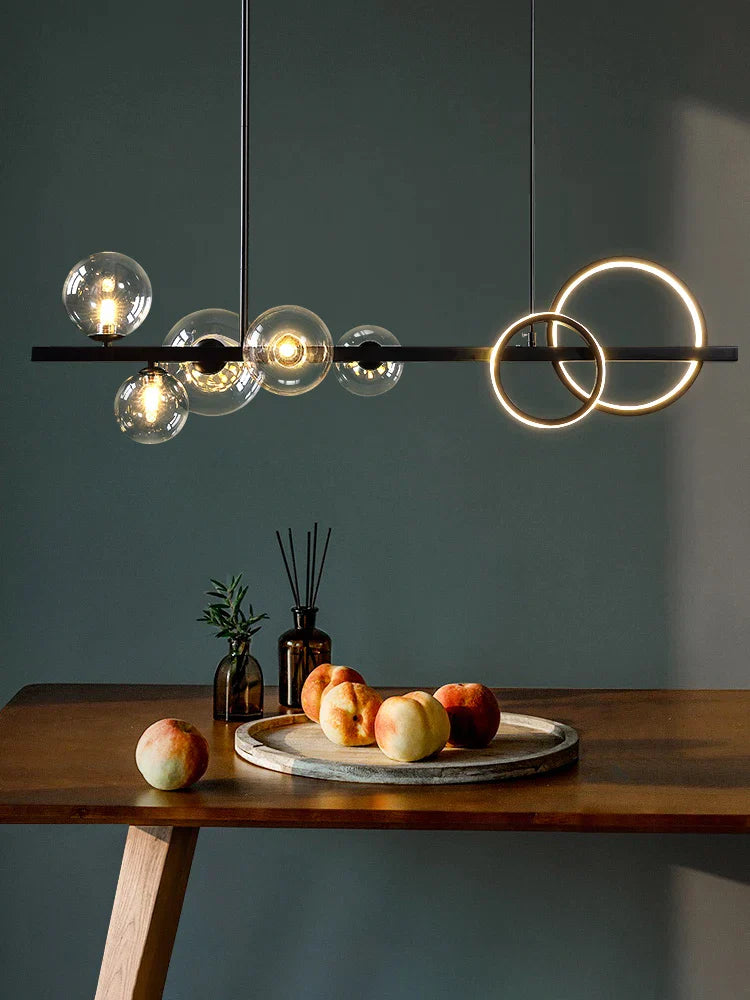 DecorBites™ Glass Bubble Chandelier: Nordic Minimalist Restaurant & Bar Magic Bean Lamp