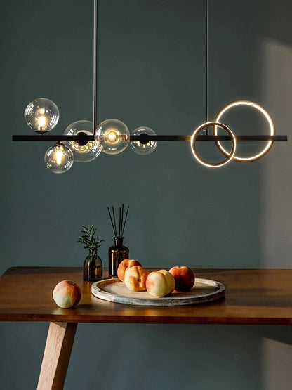 DecorBites™ Glass Bubble Chandelier: Nordic Minimalist Restaurant & Bar Magic Bean Lamp