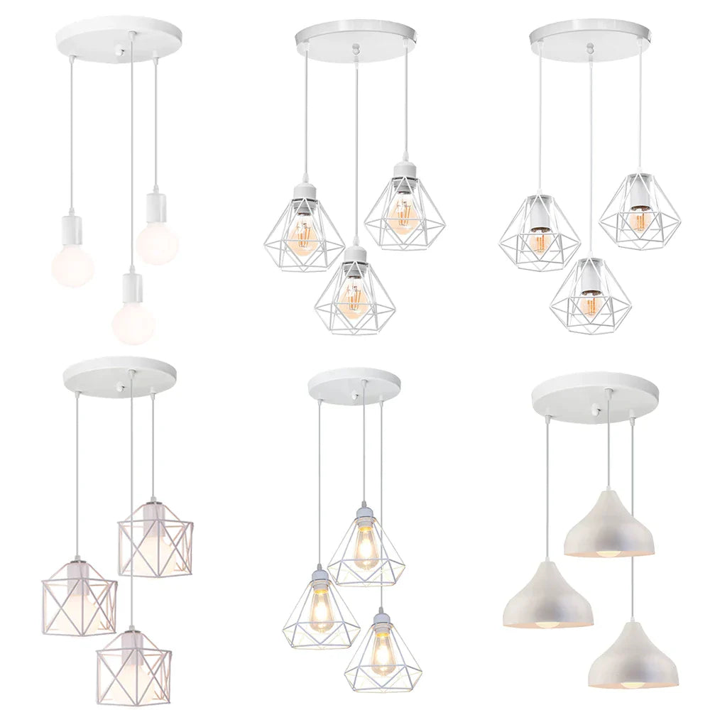 DecorBites™ Iron Cage Pendant Lights | Modern Ceiling Chandelier for Living Room & Kitchen
