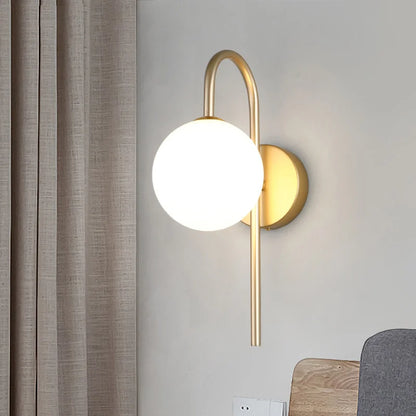 ديكوربايتس™ مصباح حائط LED على شكل كرة زجاجية لغرفة المعيشة الأنيقة وغرفة النوم وإضاءة درج الفندق