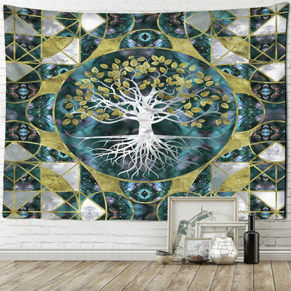 Decobites Psychedelic Tree of Life Cloth Tapestry Bohemian Wall Hanging Home Decor