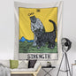 Decobites Black Cat Tarot Tapestry: Psychedelic Hippie Wall Hanging Room Decor