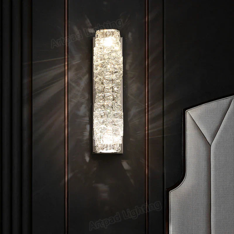 DecorBites™ Crystal Wall Lamp: Modern LED Bedside Light for Bedroom, Living Room, Stairs & Home Decor