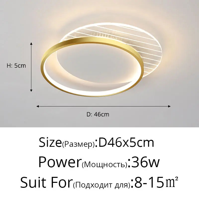 DecorBites™ LED Ceiling Lights for Living Room Bedroom Kitchen Wardrobe, Modern Minimalist Warm Home Lighting