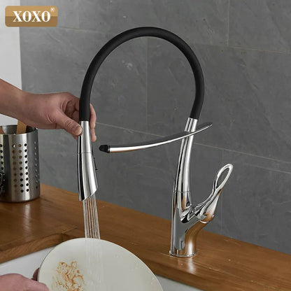 Grifo de cocina DecorBites™ de níquel cepillado, monomando extraíble con rotación de 360°