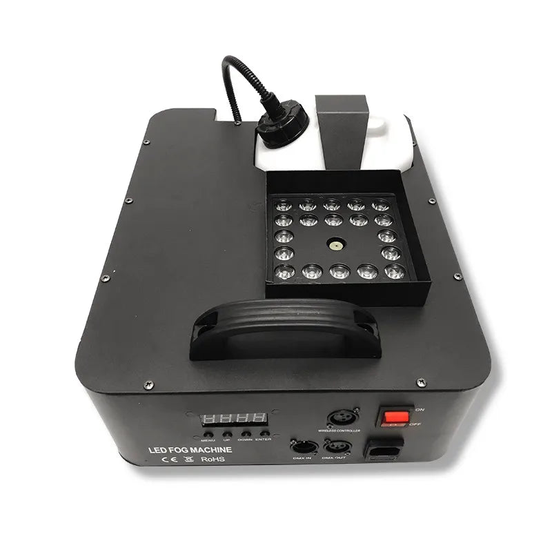 DecorBites™ 1500W RGB Triple LED Fog Machine with Color-Changing Effects