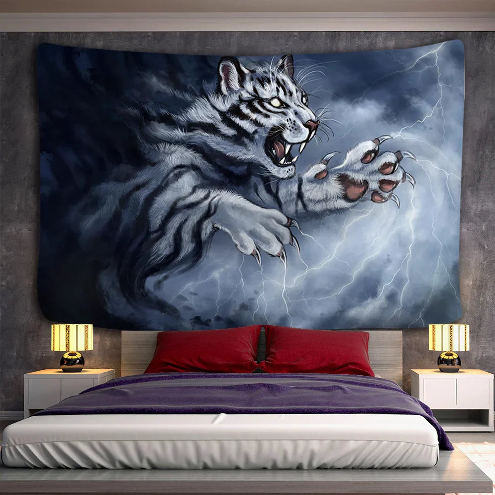 Decobites Tiger Pattern Luxury Wall Tapestry for Modern Home Decor