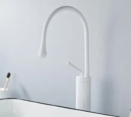 Decorbites™ Grifo de Lavabo Dorado y de Mármol: Asa Única Giratoria para Grifo de Agua del Fregadero